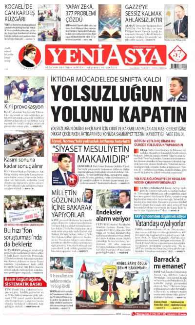 Yeni Asya manşeti
