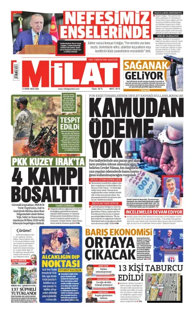 Milat manşeti