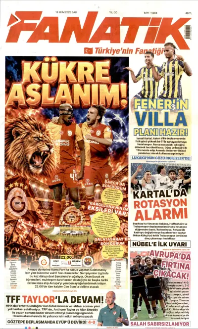 Fanatik manşeti