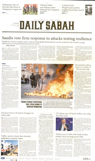 Daily Sabah manşeti