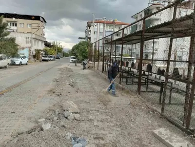 Koçarlı’da Taş Döşeme Yol Bakımı Ve Çevre Düzenlemesi Sürüyor