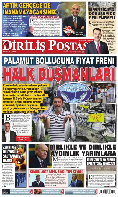 Diriliş Postası manşeti