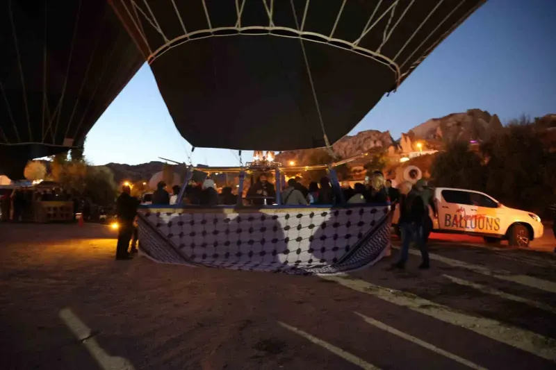 Kapadokya’da Gökyüzüne Yükselen Barış Balonları Gazze İçin Havalandı