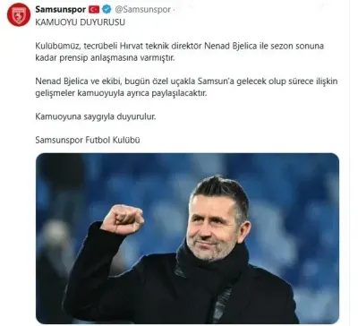 Samsunspor, Teknik Direktör Nenad Bjelica İle Prensipte El Sıkıştı