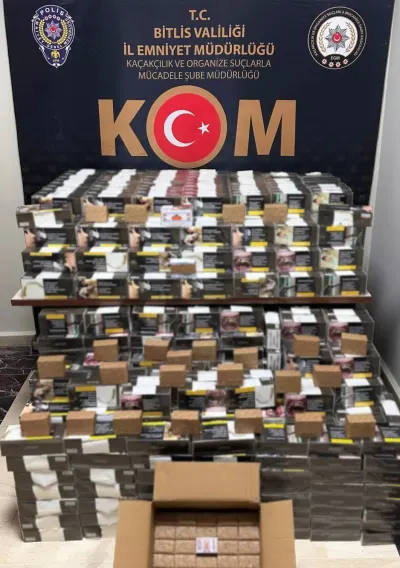 Bitlis'te Polis Noktasında Binlerce Kaçak Ürün Ele Geçirildi