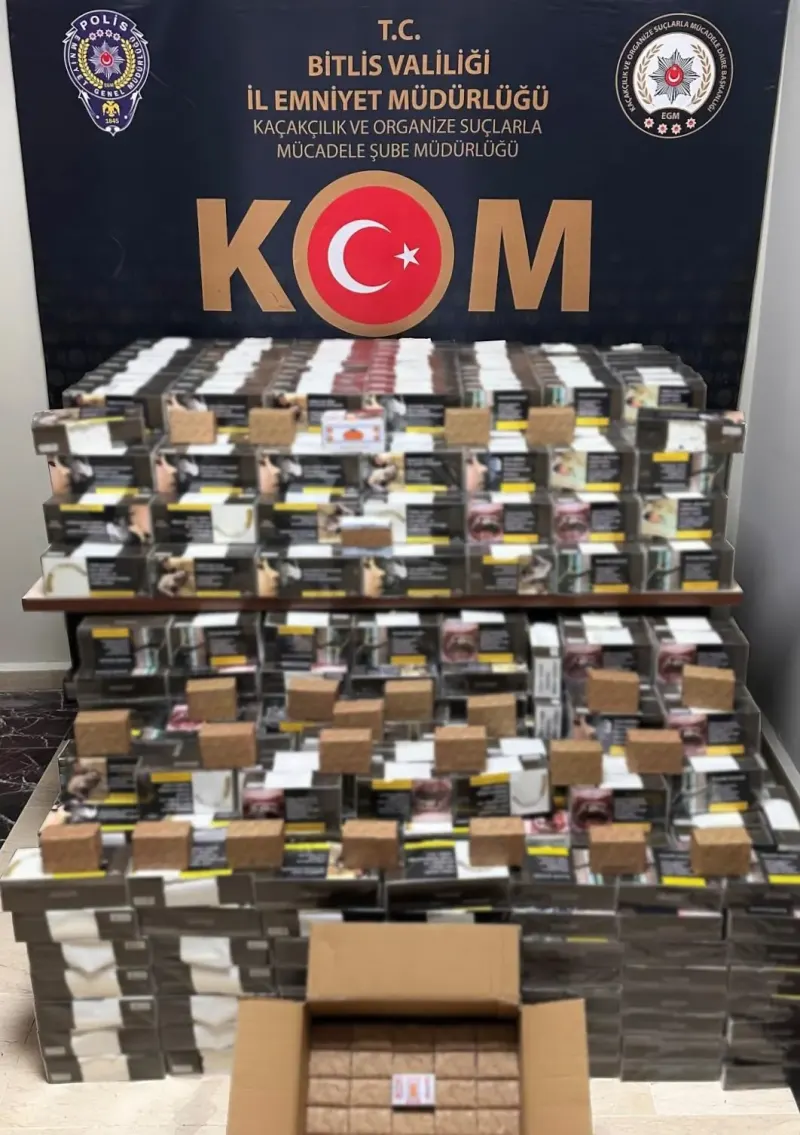 Bitlis'te Polis Noktasında Binlerce Kaçak Ürün Ele Geçirildi