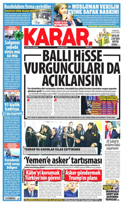 Karar manşeti