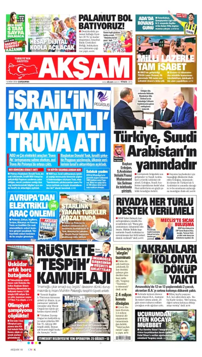 Akşam manşeti