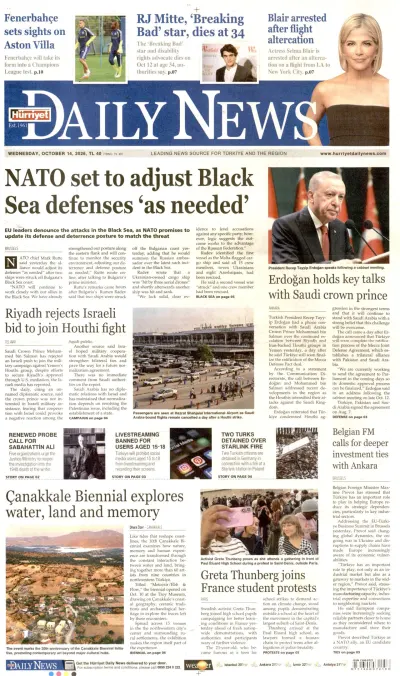 Hürriyet Daily News manşeti