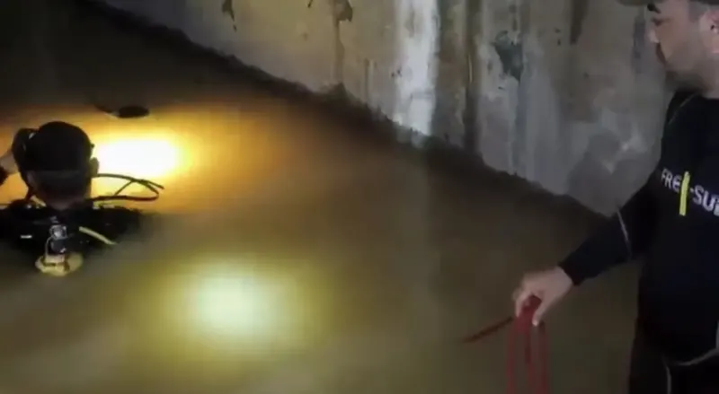 Beykoz'da Okul İnşaatındaki Kuyuya Düşen İşçinin Kurtarılma Anı Kamerada