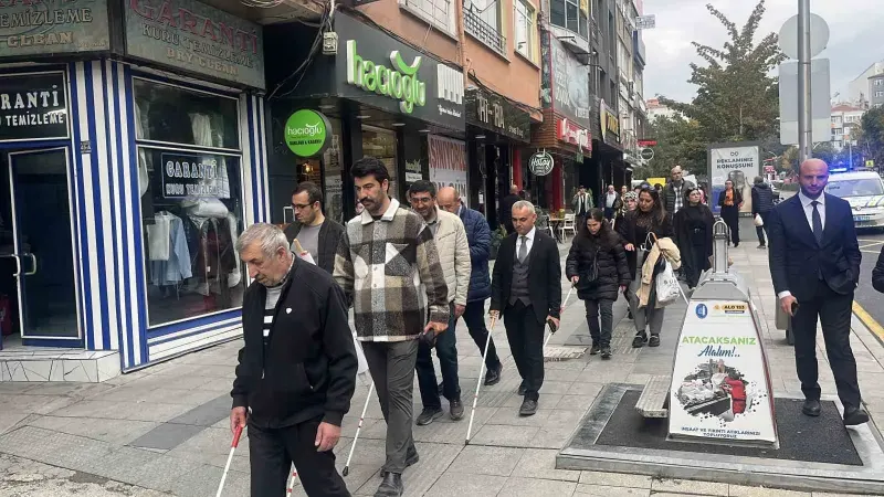 Çorum'da Beyaz Baston Günü İçin Farkındalık Yürüyüşü Düzenlendi
