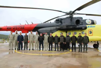 Kütahya'da Orman Yangınlarına Müdahale Eden Helikopterin Sezon Görevi Sona Erdi