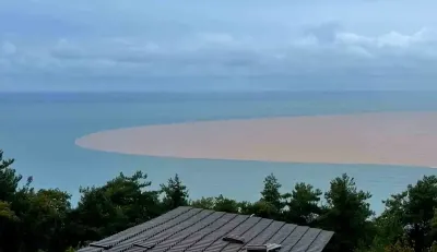 Bartın'da Sağanak Yağış Sonrası Deniz Kahverengiye Büründü