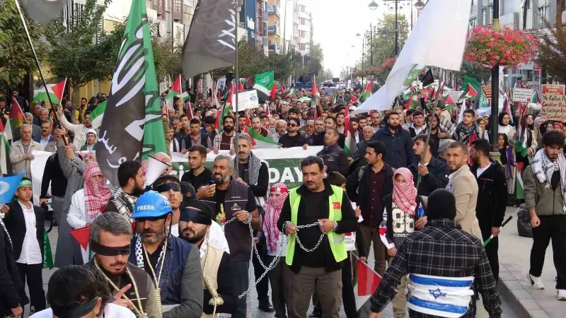 Van Halkından Filistin’e Destek Yürüyüşü