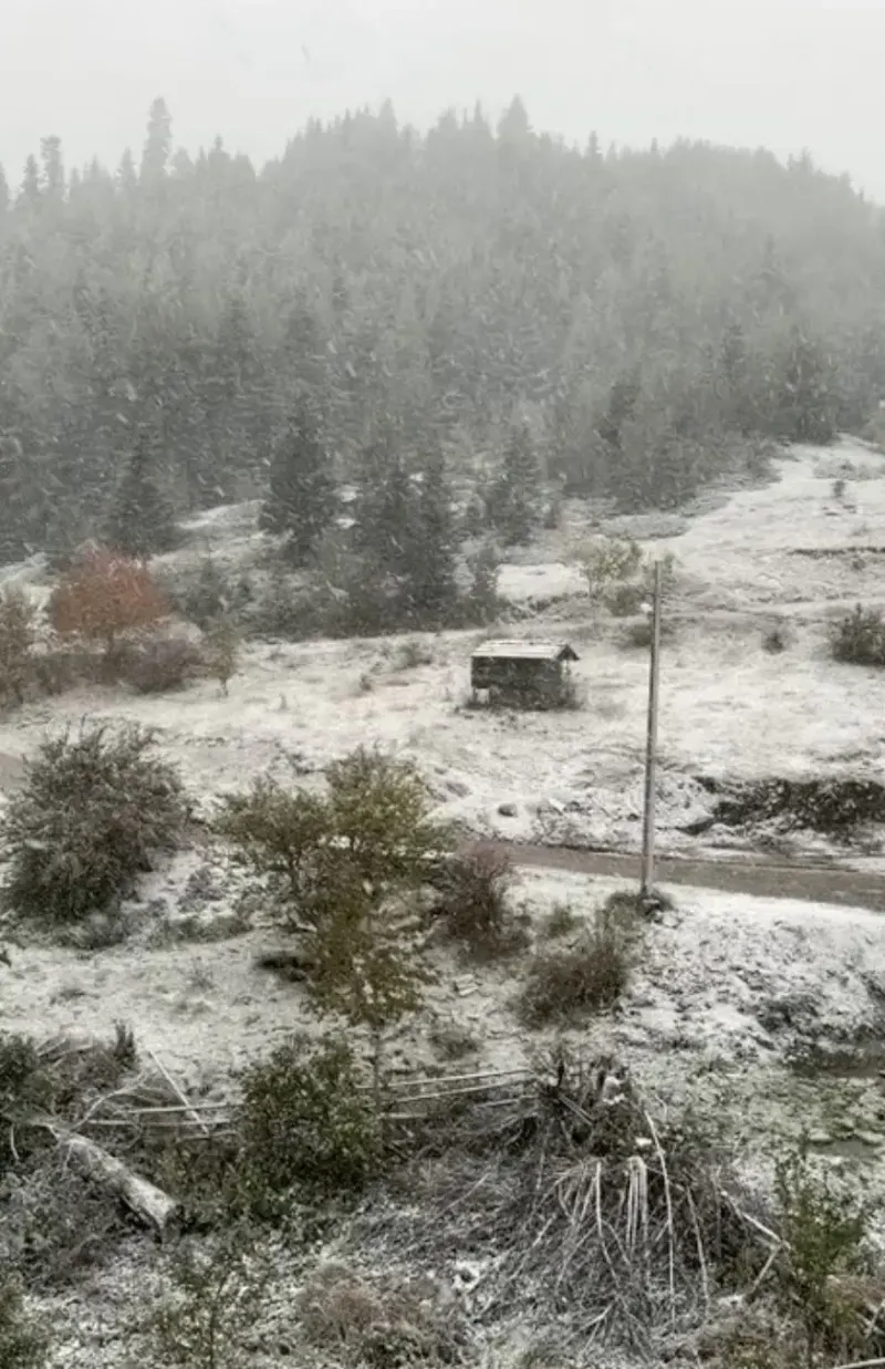 Kastamonu'nun Yüksek Kesimlerinde Kar Yağışı Etkili Oldu