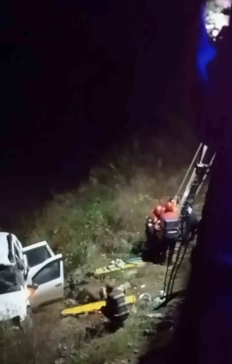 Trabzon Araklı'da Bariyerleri Aşan Otomobil Dereye Uçtu: Beş Yaralı