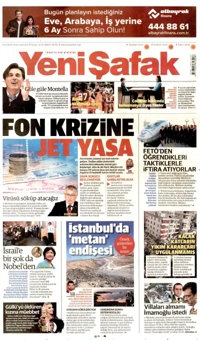 Yeni Şafak manşeti