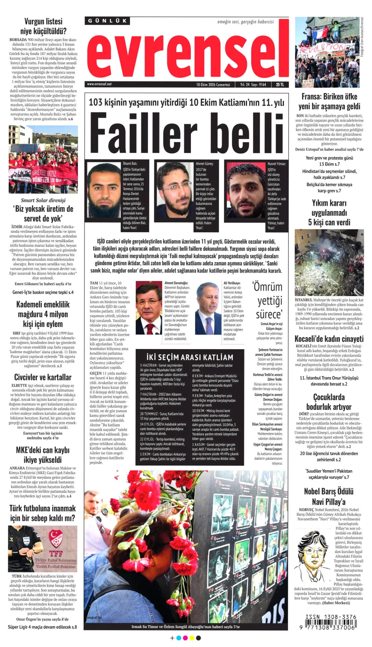 Evrensel birinci sayfa manşeti (11 Ekim 2026)