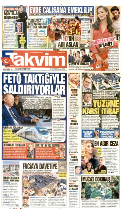 Takvim manşeti