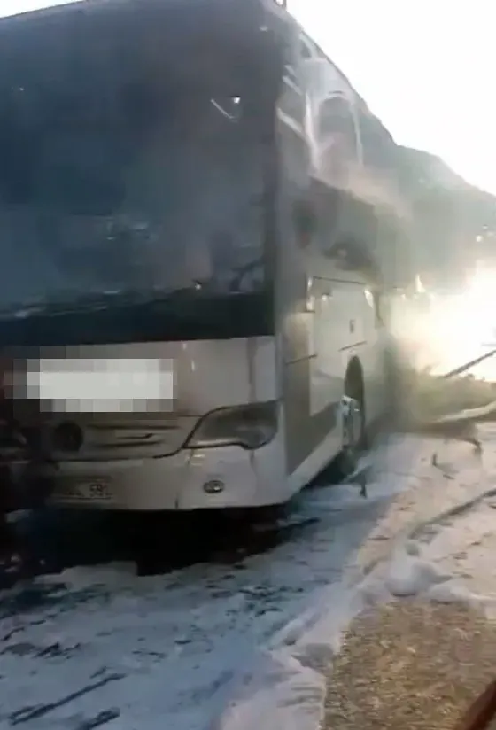 Bolu Tüneli Çıkışında Yolcu Otobüsü Alevlere Teslim Oldu