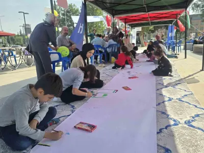 Adıyamanlı Çocuklardan Filistinli Akranları İçin Anlamlı Resim Buluşması