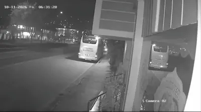 Manisa'daki Feci Kazaya Karışan Tur Otobüsünün Bursa'dan Çıkış Anı Kamerada