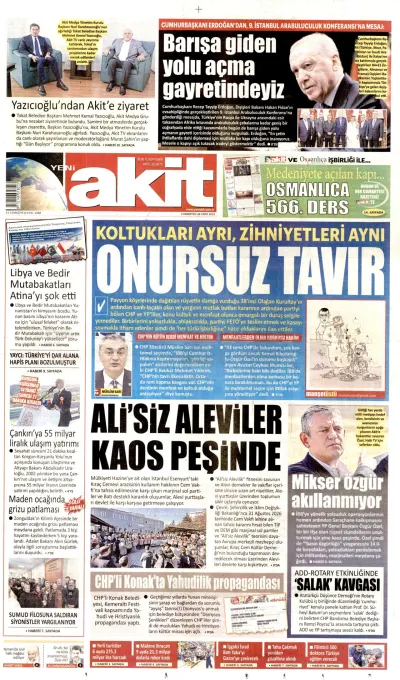 Yeni Akit manşeti