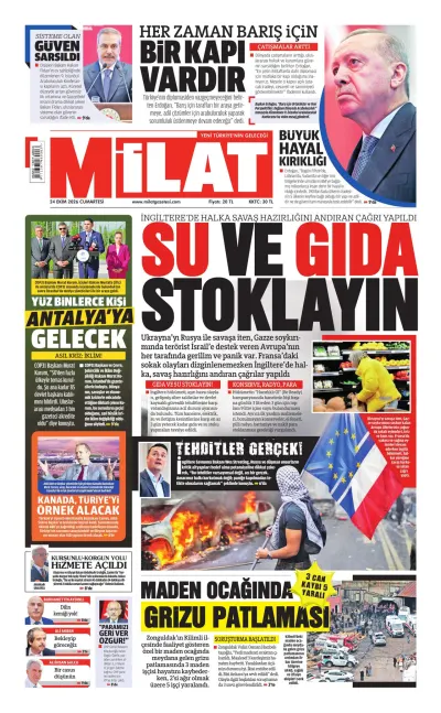 Milat manşeti