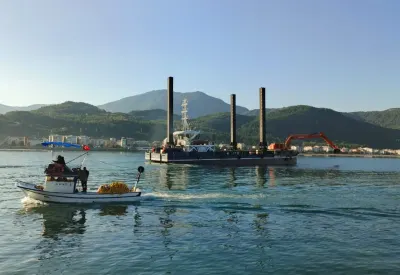 Cide Limanı'nda Mil ve Kum Temizliği İçin Deniz Dibi Tarama Çalışması Başlatıldı