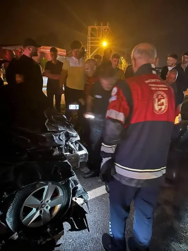 Hatay Samandağ'da Başıboş Angusa Çarpan Otomobilin Sürücüsü Yaralandı