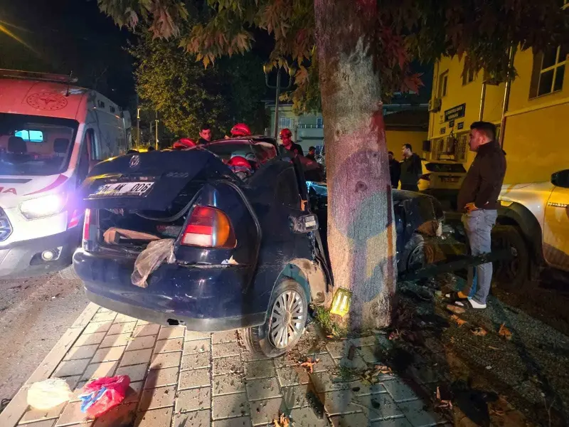 Adana'da Otomobil Ağaca Çarptı: 1 Çocuk Hayatını Kaybetti, Sürücü Ağır Yaralı