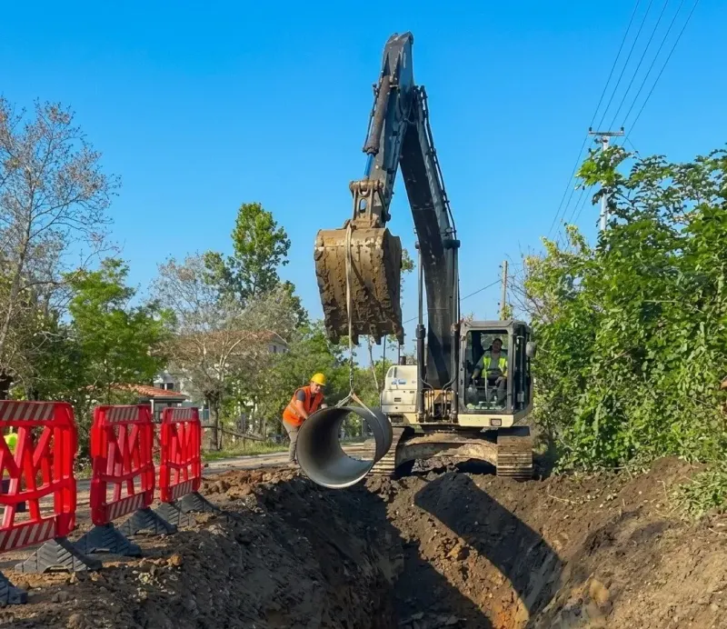 Samsun'da Salıpazarı Barajı İçin 11 Kilometrelik İsale Hattı Döşeniyor
