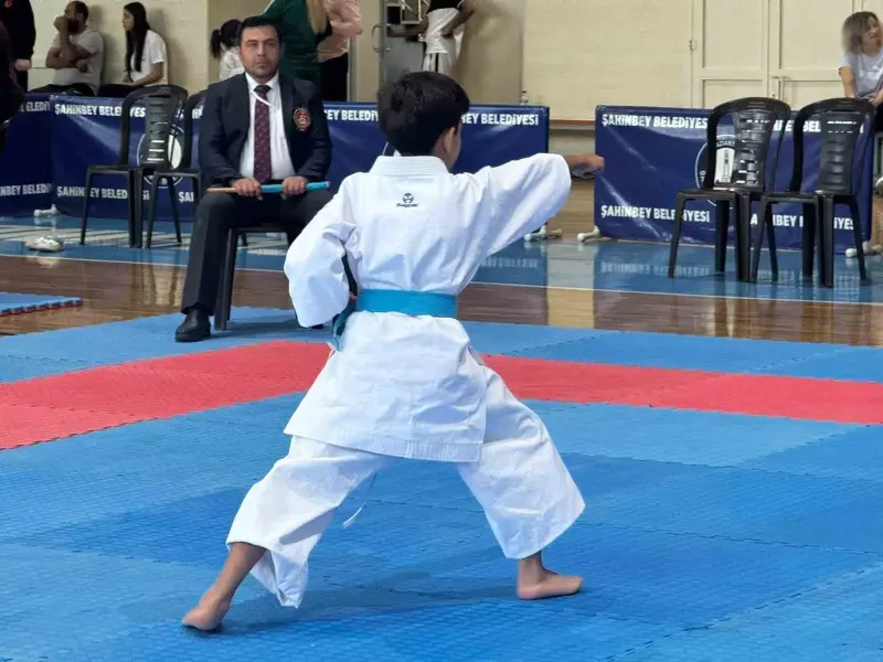 Gaziantep Şahinbey'de Düzenlenen Karate Müsabakalarına 600 Sporcu Katıldı