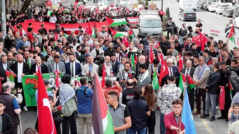 Nevşehir'de Filistin İçin Destek Yürüyüşü