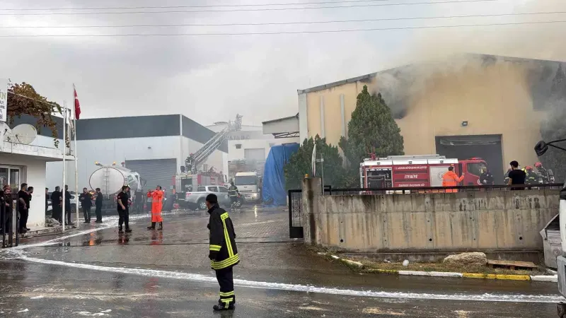 Mersin'deki Fabrika Yangını Ekiplerin Müdahalesiyle Söndürüldü