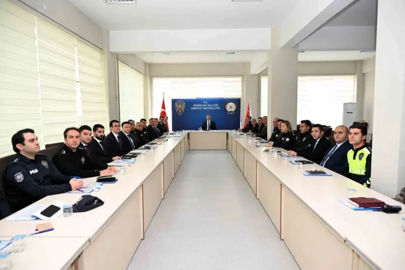 Erzincan Emniyet Müdürü Doköz Başkanlığında Güvenlik Toplantısı Gerçekleştirildi