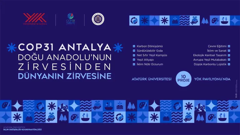Atatürk Üniversitesi İklim Değişikliği Projelerini COP31'e Taşıyor