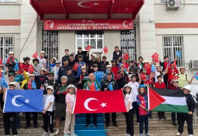 Edirne'de Mazlum Coğrafyalar İçin Bisiklet Turu Düzenlendi
