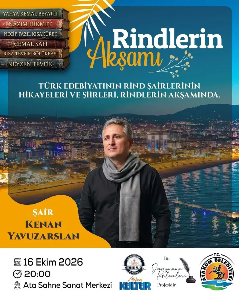 Atakum Belediyesi Usta Şairler İçin Anma Programı Düzenleyecek