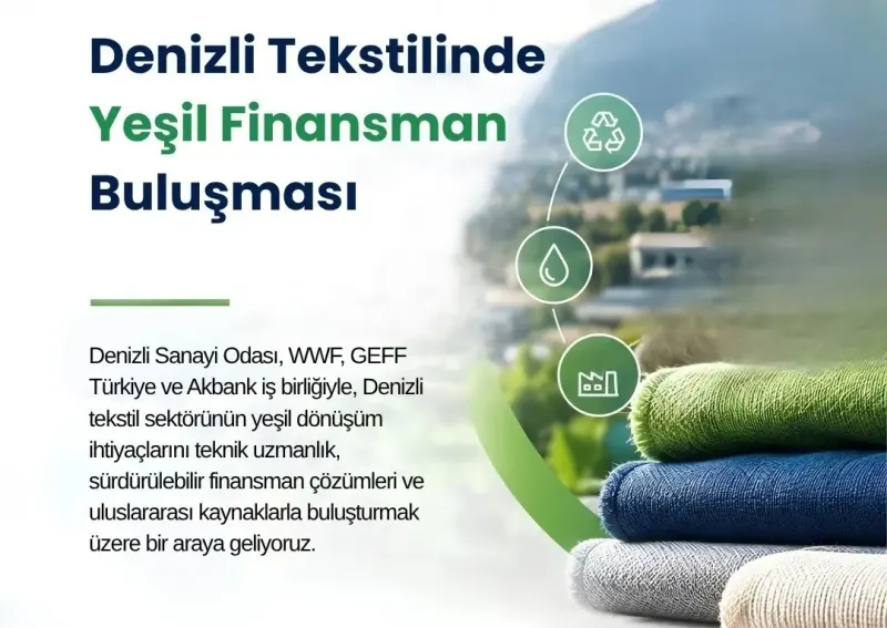 Denizli Sanayi Odası Ev Sahipliğinde Yeşil Finansman Buluşması Gerçekleşecek