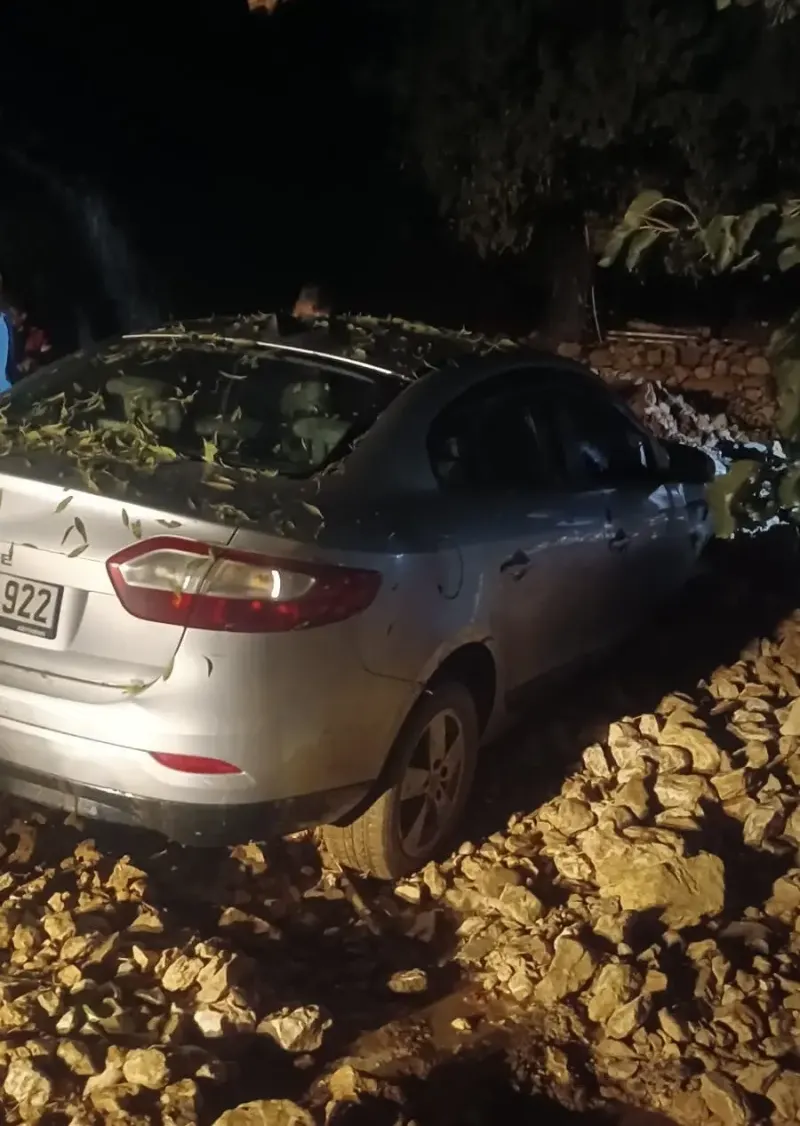 Adıyaman'da Şiddetli Yağış Heyelana Yol Açtı: Park Halindeki Otomobil Zarar Gördü