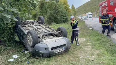 Samsun'da Kontrolden Çıkan Cip Takla Attı: İki Kişi Yaralandı